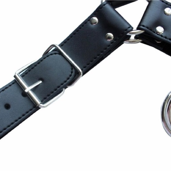 Mens Male Fashion Punk Harness Men PU Leather Clubwear with Adjustable Buckles - Picture 5 of 8